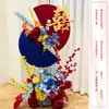 Decoração de Casamento Novo Estilo Chinês Guirlanda com Caractere Dupla Felicidade Parede de Fundo Parede de Fundo de Boas-Vindas para Banquete de Casamento Área para Fotos Suprimentos para Montagem de Ambiente