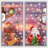 Decorações de Natal Caixa de Presente Sino Adesivos Eletrostáticos Papai Noel Fofo Boneco de Neve Rena Adesivos para Vidro Atacado