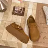 Zapatos de plataforma gruesa para mujer estilo Birkenstock que aumentan la altura, nuevo modelo otoño 2026, sin cordones, zapatos de vestir de corte profundo, modernos y versátiles