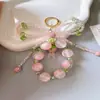 Lanyard para Teléfono Móvil de Fresa Dulce de Verano con Cuentas Colgante de Moño Lindo Cadena Colgante Colgante para Funda de Teléfono Móvil Cadena de Mano