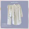 Xiyue Wholesale 10A Algodón de Aire Antibacteriano Vestido de Maternidad + Pantalones, Invierno Clase A Algodón Puro Grueso Bata de Noche de Lactancia para Mujeres Embarazadas