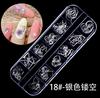 Nail Art variedade de 12 caixa rebite misto Joias Diamante Magic cor Pearl strass cor diamante lantejoulas unha acessórios cadeia