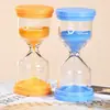 Adornos al por mayor alto sentido mini creativo temporizador de reloj de arena Macaron anticaída para niños adornos temporizadores de reloj de arena