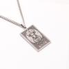 Collar de las Doce Constelaciones Europeo y Americano Transfronterizo Logo Colgante Militar Retro Hombre Tarot Acero Inoxidable Tarot