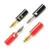 Liga de Zinco Tipo Lanterna Furo Duplo Horizontal Plugue de Teste para Multímetro Adaptador para Alto-falante Plugue Banana de 4mm