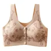 Sujetador jacquard talla grande para mujer, nuevo estilo chino, cierre frontal, sin costuras, sin varillas, push-up, realce, espalda bonita, anti-flacidez