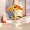 Girasol de cristal para escritorio de coche transfronterizo para niñas corazón estudiantes regalo día de graduación adornos de flores amarillas pequeñas