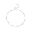 Pulseira de Prata Esterlina S925 Feminina Fashion Simples Corrente de Camada Dupla Estilo Mori Artística Versátil Joia de Mão Ajustável