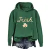 Sudaderas Largas Casuales con Cuello Redondo de Moda Inglesa Irlandesa para Mujer