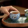 Juhuan flores Ru forno master Cup Single Cup pessoal dedicado xícara de chá Ru chá de porcelana chá de kung fu chá conjunto de chá chinês xícara de chá