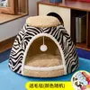 Nueva cama semi-cerrada para gatos, cálida en invierno, villa de lujo, nido para dormir multifuncional para gatos, sofá para mascotas, venta al por mayor transfronteriza