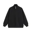 Sudadera con Media Cremallera y Cuello Alto Estilo Retro Americano para Hombre y Mujer, Tendencia Otoño/Invierno Silueta Holgada Color Sólido Moda Urbana de Calle para Pareja Top