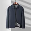 Chaqueta de Hombre Primavera y Otoño Estilo Nuevo Tallas Grandes Ropa Exterior para Hombre con Solapa Casual de Negocios Chaqueta de Hombre para Hombres de Mediana Edad y Mayores