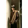 Suéter cárdigan de marca de moda Otoño Invierno Casual Holgado Tallas Grandes para Hombre Cuello Redondo Prendas de Abrigo Cálidas Tejido de Punto de Color Sólido Top