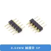 Header de Pinos Redondos Passo de 2,54mm Fila Única Soquete de Pinos Fila de Furos Redondos Folheado a Ouro Fila Única de Pinos Pino Reto 2P5P10P20P40P