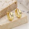 Aretes de Plata Esterlina 925 Carita Sonriente Triste para Mujer Simples ins Elegantes de Moda Anillo de Oreja Estilo Frío Joyería de Oreja Avanzada