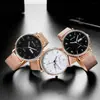 Reloj de moda para hombre, reloj de cuarzo ultradelgado para hombre, simple, estudiantil, moderno, luminoso, para hombre, de negocios, estrellado, de cuarzo para hombre
