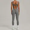 Estilo Europeu e Americano Manga Bucho Sem Mangas Cintura em V Levanta Quadril Justo Peça Única Traje de Yoga Corrida ao Ar Livre Esportes Peça Única Traje de Fitness 24606