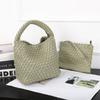 2026 Nova Bolsa Tote Grande de Couro Macio Tecido Tendência Coreana com Necessaire Combinando, Bolsa de Ombro, Bolsa de Braço, Bolsa Transversal
