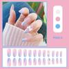 Uñas Postizas Portátiles Transfronterizas Largas Ovaladas Manicura Francesa Uñas Cuadros Línea Parche de Uña Postiza Venta al Por Mayor de Fábrica