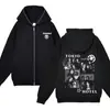 Moda Transfronteriza Sudadera Tokio Hotel Bill Kaulitz Sudadera de Banda de Rock Y2K Top con Cremallera Completa