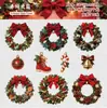 Paquete de Pegatinas Retro Story Colección Corona de Navidad Serie Tema Navideño Hecho a Mano Decorativas DIY 10 Hojas 6 Estilos