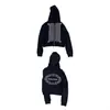 Moletom com Capuz Novo de Inverno Transfronteiriço, Personalizado e Fashionável Estilo Ins Streetwear Americano Unissex, Retro Y2K