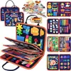 Tablero de aprendizaje infantil transfronterizo, modelo educativo nuevo, tablero de aprendizaje DIY para jardín de infantes, desarrollo intelectual de educación temprana tablero ocupado de fieltro