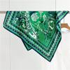 Novo lenço de seda quadrado médio para Primavera e Verão Combinação de rua lenço de seda de amoreira lenço xale de seda verde fresco elegante