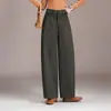 Pantalones anchos de pierna recta con curva de moda para mujer, nuevo modelo otoño 2026, diseño de cintura alta, pantalones largos casuales holgados con una bonita caída.