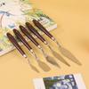 Conjunto de Raspadores para Pintura a Óleo Raspador de Arte com Cabo de Madeira Paleta para Tinta Guache Aquarela Acrílica Venda Direta da Fábrica