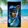 Nueva Toalla de Playa de Microfibra Transfronteriza con Dibujos de Paw Patrol Toalla de Baño Infantil de Dibujos Animados Toalla de Playa Impresa Digitalmente