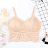 Nuevo sujetador estilo francés sexy de encaje con espalda descubierta para chica, top de tubo, ropa interior deportiva, sujetador inalámbrico
