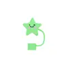 Tapa de silicona para popote de estrella de cinco puntas transfronteriza simple a prueba de polvo 10 mm adecuada para accesorios de vaso con popote reutilizable