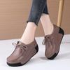 Zapatos para Madre de Mediana Edad y Anciana Talla Grande Cómodos Zapatos Mecedoras Mujer Suela Gruesa Zapatos Pequeños de Cuero Zapatos de Cuña Zapatos de Una Sola Capa Mujer Zapatos Lenteja Caracol Mujer