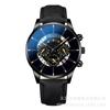 Reloj de Ginebra transfronterizo nuevo para hombre, reloj informal con correa de tres ojos, reloj de cuarzo de moda para estudiantes de secundaria.