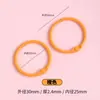 He Cai Se Pintura Horneada Hebilla de Resorte Anillo Metálico Anillo Liso Accesorios Hechos a Mano para Bricolaje Anillo de Resorte Llavero Hebilla de Anillo Venta al por Mayor