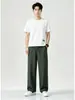 Pantalones Deportivos Exteriores Finos Tácto Frío para Hombre, Pantalones Casuales de Pierna Recta con Corte Holgado y Caída, Estilo Japonés y Coreano, Pantalones de Seda de Hielo de Secado Rápido