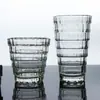 Nuevo estilo ins de nicho Taza apilada vaso de vidrio tallado pagoda vaso de agua con aspecto elegante alivio femenino taza para bebidas frías taza de jugo
