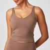 Ropa de Yoga de Verano Sujetador Deportivo para Mujer con Almohadillas en el Pecho y Espalda Cepillada para Fitness Ropa para Correr al Aire Libre Sujetador para Pilates