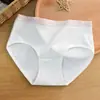 Calcinhas Femininas de Algodão Puro, Cintura Média-Baixa, Cor Sólida Simples, Costuradas em Canelado, Respiráveis, Forro de Algodão Puro na Virilha, Para Meninas Estudantes, de Algodão Puro
