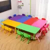 Conjunto de Mesa e Cadeiras para Jardim de Infância Conjunto de Mesa Ajustável Infantil Mesa de Brinquedo para Bebê Conjunto Completo Mesa de Jogo de Plástico Mesa de Estudo e Cadeira