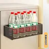 Imán de Refrigerador Estante de Almacenamiento Magnético Lateral Cesta Colgante Simple Caja de Almacenamiento Multifuncional Pared de Cocina Colgante Cesta de Metal sin Perforación