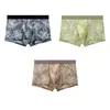Venta al por mayor de Ropa Interior para Hombre Huajielong de Seda Helada Estampada, Boxer Ajustado de Cintura Media para Hombre Talla Grande Transpirable, Disponible para Dropshipping