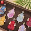 Novo Ornamento Pendente de Bordado Dupla Face de Abóbora e Cavalo em Brocado Song Estilo Chinês DIY Pulseira Pingente Acabado Acessório Venda por Atacado