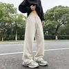 Pantalones nuevos para hombre de peso pesado, pantalones casuales rectos deportivos de corte holgado, venta al por mayor de fábrica, pantalones a rayas modernos y versátiles