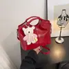 Bolsa Tote de Couro Rosa com Óleo e Cera para Mulheres 2026 Nova Bolsa de Grande Capacidade para o Dia a Dia Bolsa de Mão de Nicho de Alta Qualidade Bolsa de Ombro