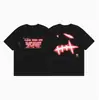 Hip-Hop Americano High Street Holgadas Estampadas con Letras Camisetas de Pareja para Hombre y Mujer Tendencia de Moda de Verano Cuello Redondo Mangas Cortas