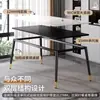 Mesa de jantar em pedra, adequada para apartamentos pequenos, um conjunto de jantar estiloso para a sala de estar, uma combinação de mesa e cadeiras de jantar para casa de luxo leve