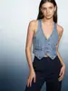 Chal de Mezclilla Casual Vintage Delgado Elegante para Mujer, Comercio Exterior Transfronterizo Europeo y Americano, Suministro